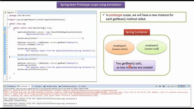 Understanding Prototype Scope with Annotations in Spring | Spring Tutorial