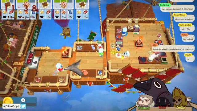 Overcooked 2 Crow cooking with FRIENDS! Kitchen Nightmare SPECIAL Episode