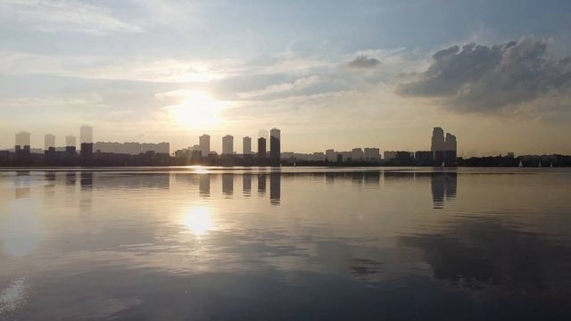 Закат в Большом Строгинском Затоне