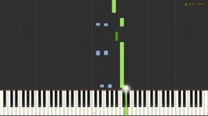 Bach Marcello Adagio Piano Tutorial (Synthesia) BWV 974 after Concerto for Oboe in D Minor S D935