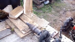 дровокол из кпп ваз,с приводом от мототрактора