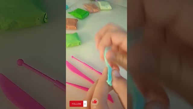 🌟Как слепить кактус в горшрчке из лёгкого пластилина 🌟