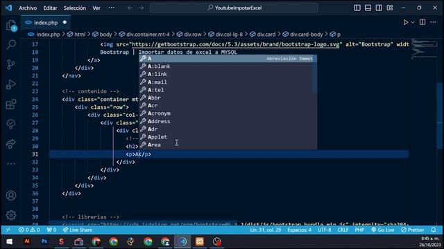 Importar de Excel a MySQL usando phpMyAdmin | 01