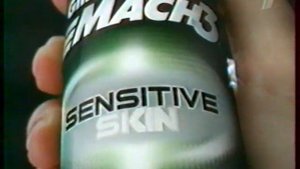 реклама [OPT]: гель для бритья - Gillette Sensitive skin gel Mach3 (Лучше для Мужчины нет) (2006)
