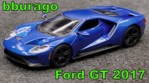 Точная мини-копия настоящего автомобиля Спорткар Ford GT 2017 Масштаб 1:32 bburago
