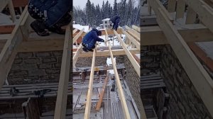односкатная крыша. монтаж стропил