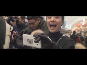 Человек паук в Московском метро!