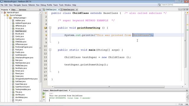 Java Tutorial for Beginners - 25 - Using "super" keyword in methods смотреть онлайн