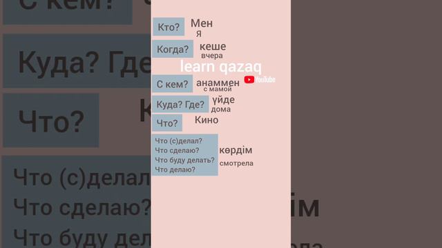 Порядок слов в предложениях в казахском языке. Практика #казахскийязык #казахский #учимказахский