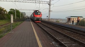 РЖД Электровоз ЭП20 с скорым двухэтажным поездом Адлер - Москва | Железная дорога | Электропоезд