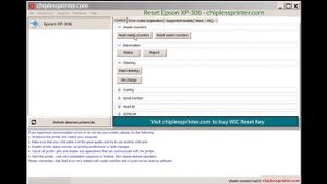 Reset Epson XP 306 Wicreset Key