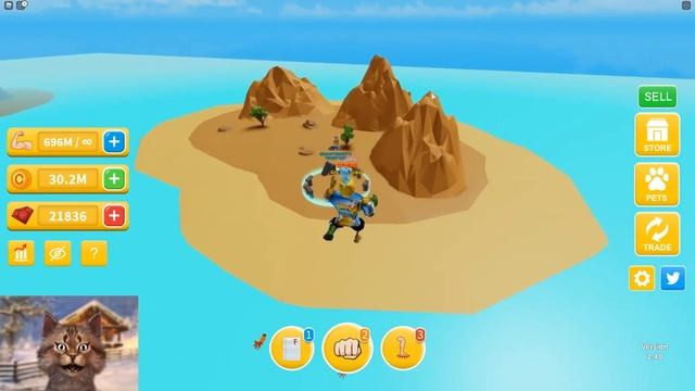 I Unlocked The Max Weight Zeus Lightning Bolt And Became the Strongest! | Roblox Work Out Island смотреть онлайн