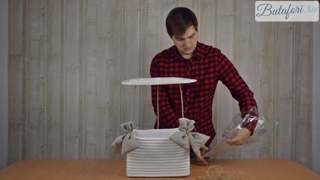 Воздушный шар с корзиной для фотосессии новорожденных