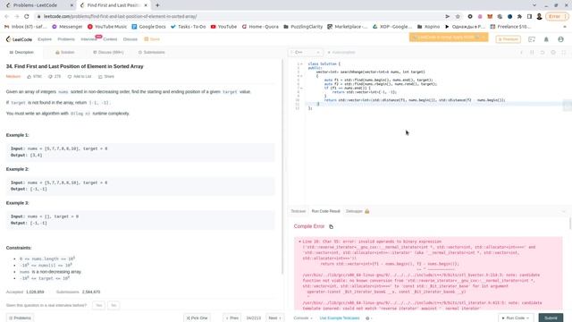 LeetCode 34  Find First and Last Position of Element in Sorted Array