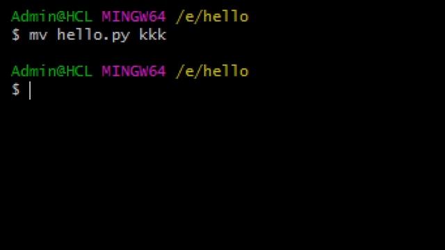 Git bash.Various commands