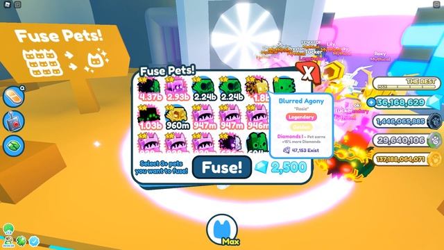 ЛУЧШИЙ FUSE НА ЛЕГЕНДАРКУ В ПЕТ СИМУЛЯТОР Х PET SIMULATOR X FUSE RAINBOW BLURRED AGONY 4B STATS