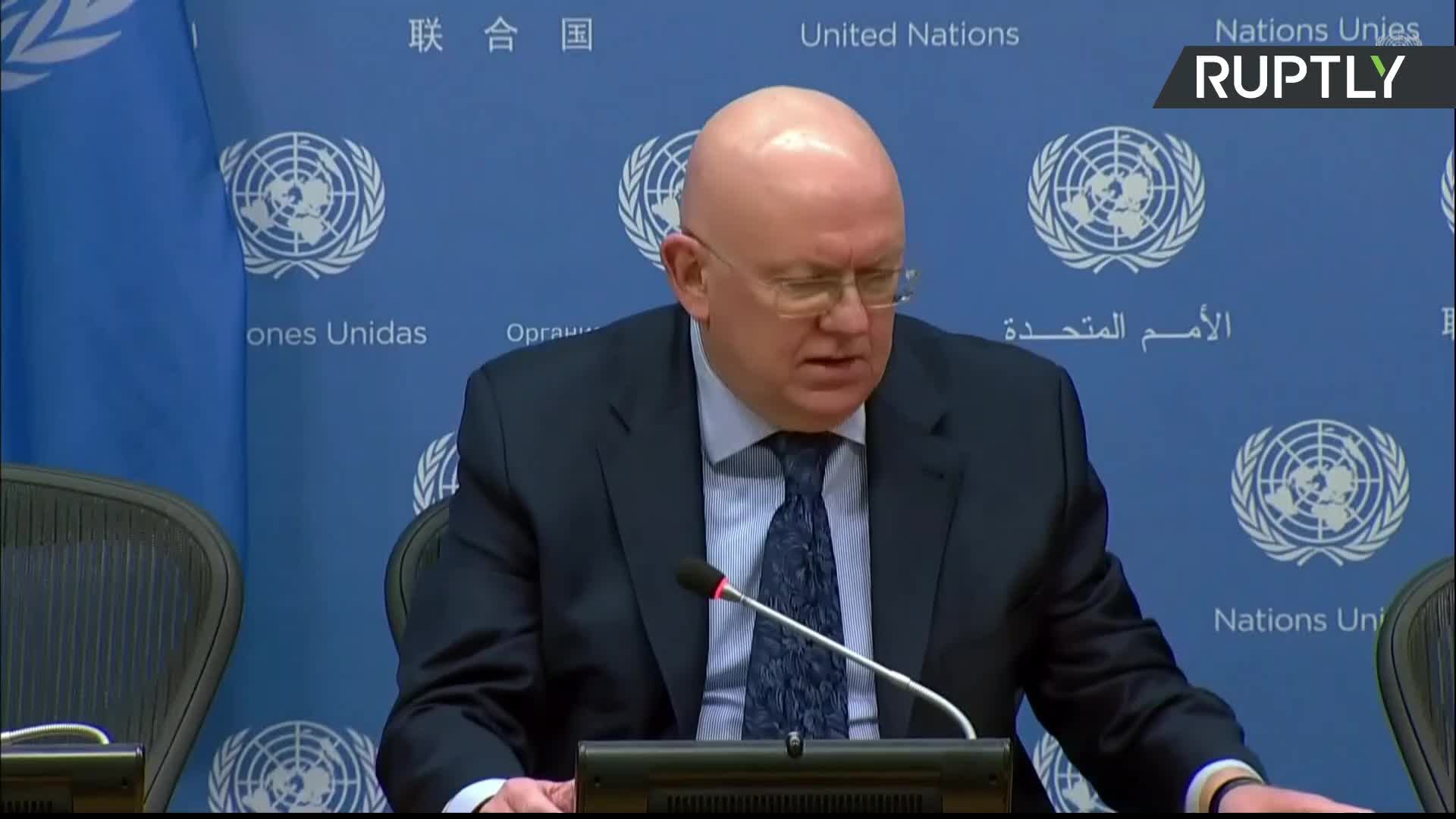 Пресс-подход постпреда России при ООН Василия Небензи — LIVE