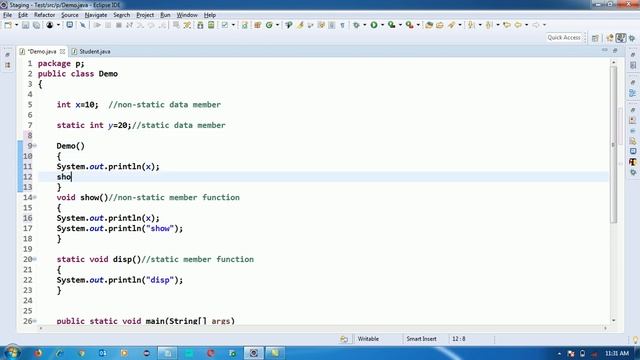 Static Keyword In Java | Static Data Member | Static Block | Java In Hindi/URDU-57 смотреть онлайн