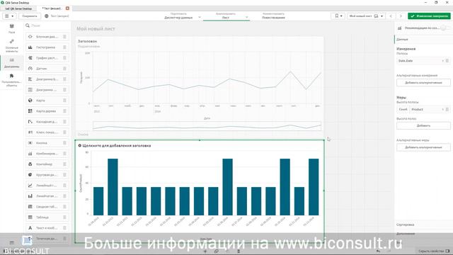 Курс Qlik Sense #3 Основные визуализации