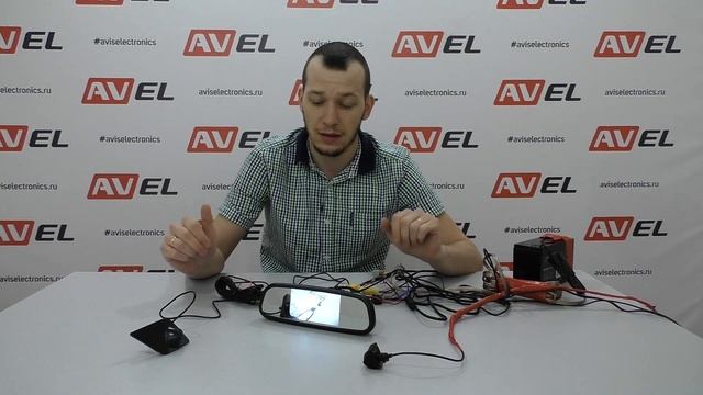 Компактное зеркало заднего вида с монитором AVS0390BM для Granta, Logan. Обзор и схема подключения.