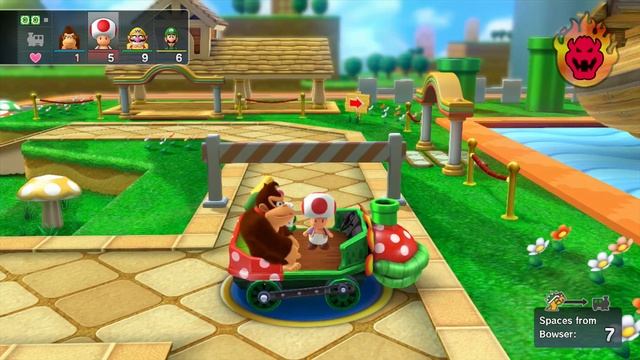 Mario Party 10 Bowser Party #95 Donkey Kong, Toad, Wario, Luigi Mushroom Park Master Difficulty смотреть онлайн