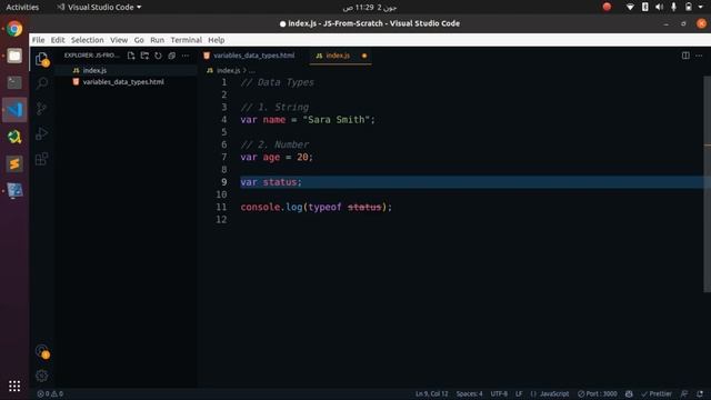 JavaScript From Scratch | Variables & Data Types - P3 смотреть онлайн