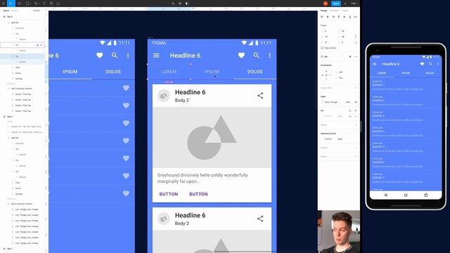Interactive Material Design Tabs | Figma Advanced Prototyping