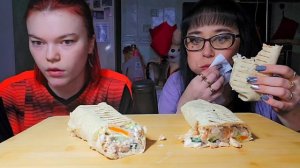 Мукбанг | Шаурма длинная и вкусная | Обжор Асмр