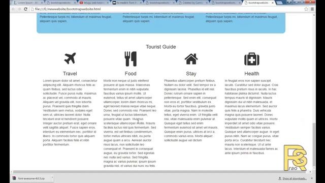 telugu web tutorials bootstrap part15 web page building services page