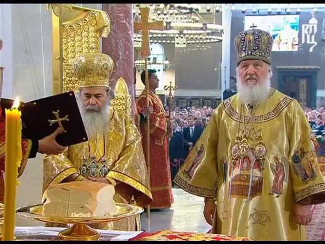 Трансляция патриаршего богослужения. Великое освящение морского собора в 2013 году.