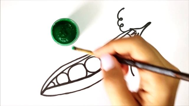 как нарисовать горох / how to draw peas / сурет салу бұршақ смотреть онлайн