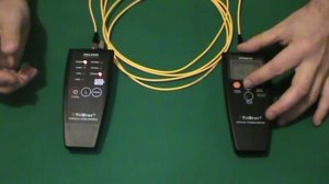 Работа источника оптического излучения и измерителя оптической мощности