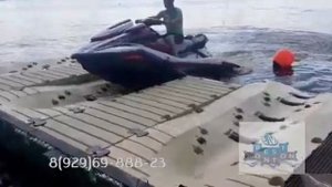 Парковка гидроцикла на монолитный док.