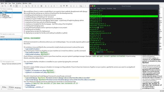 Downloading and setting up Django