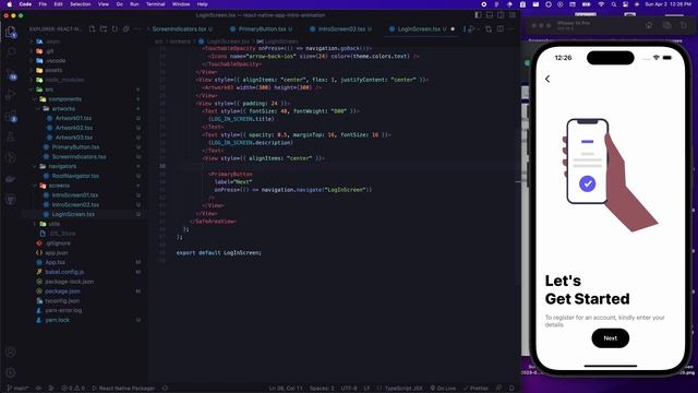 React Native App Intro Animation with Reanimated | React Native Onboarding | Walkthrough Pages смотреть онлайн