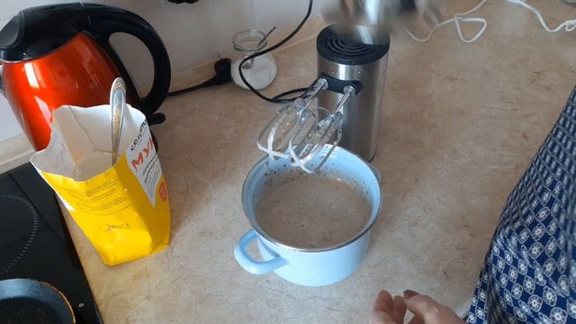Блины - осталась гречневая каша - готовим
