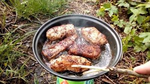 Жарю мясо на газовой горелке "Fire Maple FMS- 103