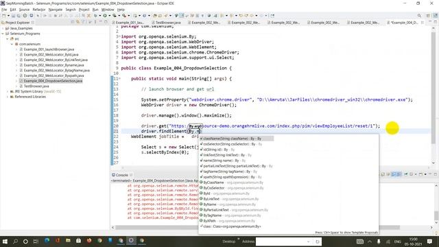 Part 6 : How to Handle drop-down using Selenium and Java