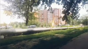 Павлодар. По улице Камзина. Август - лето 2021. Pavlodar road.