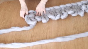 ВЯЗАНЫЙ ПЛЕД XXL СВОИМИ РУКАМИ | HOW TO ARM KNIT A CHUNKY BLANKET USING MERINO WOOL | DIY
