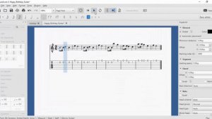 Happy Birthday on guitar with tablature in MuseScore