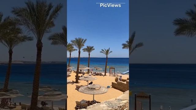 Египет. Шарм-эль-Шейх. Обстановка на пляже зимой. 11 декабря 2023. Какая погода, как море сегодня