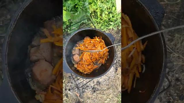 ПЛОВ УЗБЕКСКИЙ НА КОСТРЕ #восток#науглях#плов смотреть онлайн