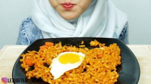 #59 Request ASMR Eating Sounds: Samyang Carbonara Fire Noodles || No Talking ASMR Indonesia