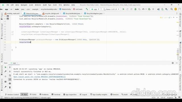 RecyclerView in Android #6 | GridLayoutManager| Android studio | java | Application Development смотреть онлайн