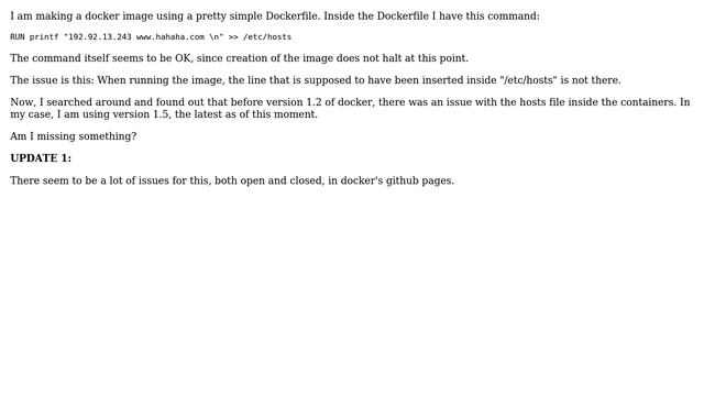 DevOps & SysAdmins: Cannot write to /etc/hosts file from Dockerfile with RUN (2 Solutions!!) смотреть онлайн