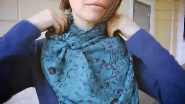 несколько способов завязывания шарфа