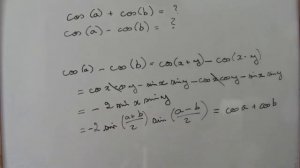 Démonstration de cos(a) + cos(b) et sin(a) + sin(b)