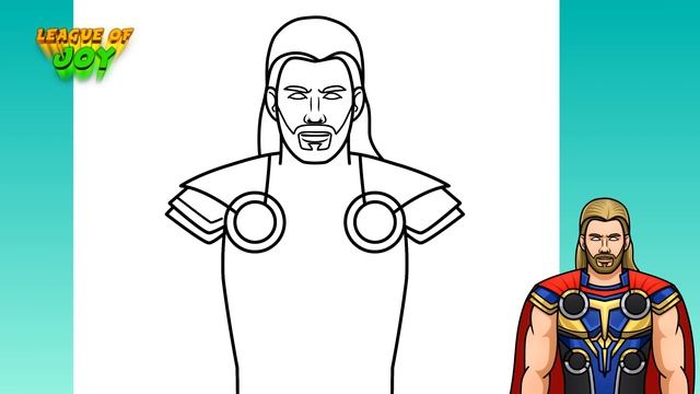 How to DRAW THOR - Love and Thunder - step by step смотреть онлайн