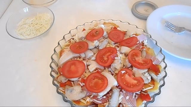 Пицца-пирог на картофельной основе. Пицца-запеканка.